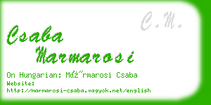 csaba marmarosi business card